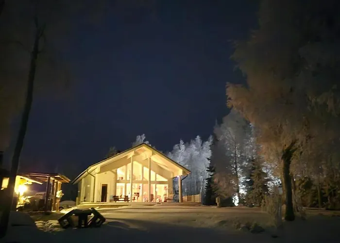 Northern Lights From Inside, Lake, Sauna,Silent Shine